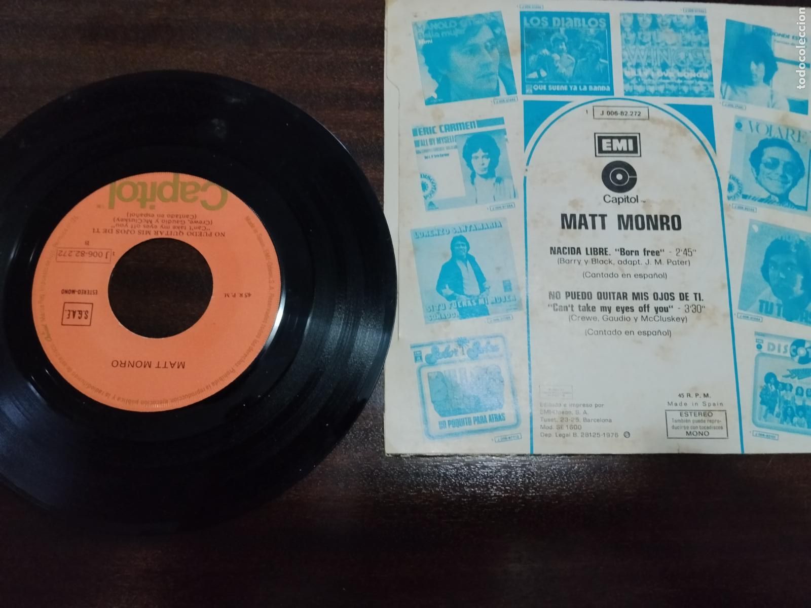 Discos de vinilo: MATT MONRO - NACIDA LIBRE - Foto 2