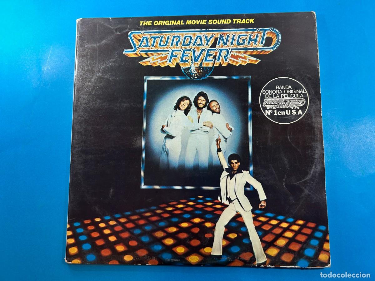 Discos de vinilo: SATURDAY NIGHT FEVER - BEE GEES - JOHN TRAVOLTA - BANDA SONORA - DOBLE LP 1976 SPAIN GATEFOLD