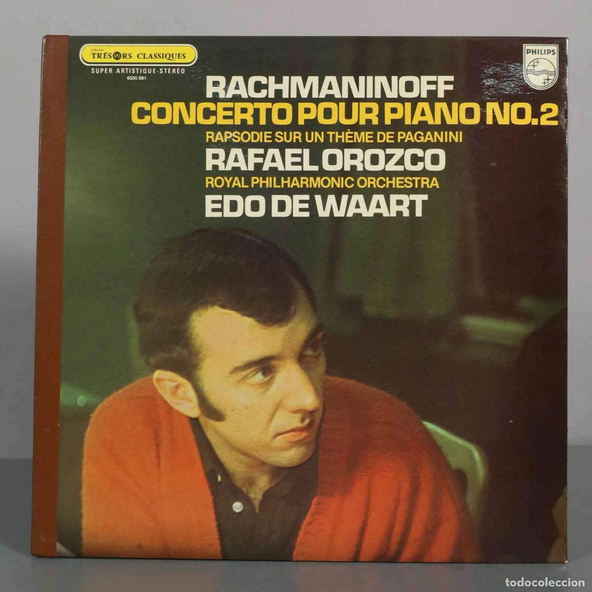 Discos de vinilo: LP. Rachmaninoff - Piano Concerto No. 2, Rhapsody On A Theme By Paganini - Rafael Orozco, Edo de Wa