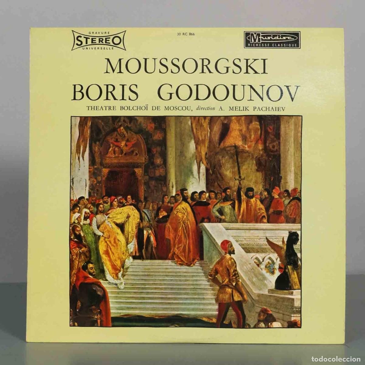 Discos de vinilo: LP. Boris Godunov - Moussorgski - Th&eacute;&acirc;tre Bolcho&iuml; de Moscou, A. Melik-Pachaiev - Musidisc