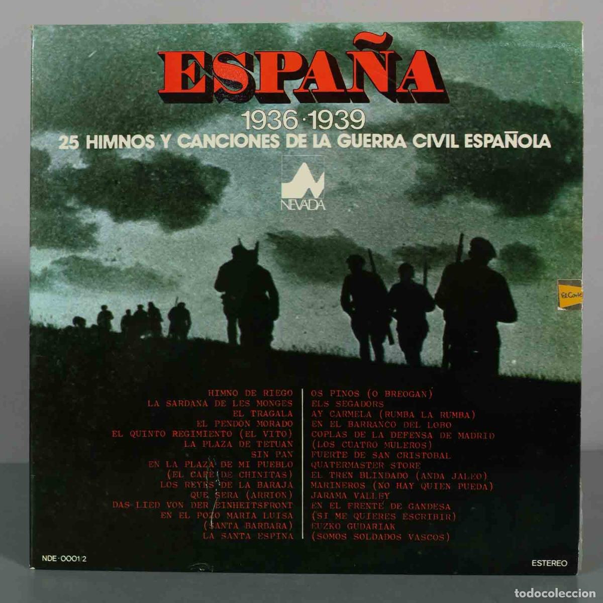 Discos de vinilo: LP. Espa&ntilde;a - Himnos y Canciones de la Guerra Civil Espa&ntilde;ola - Coro Popular Jabal&oacute;n - Nevada