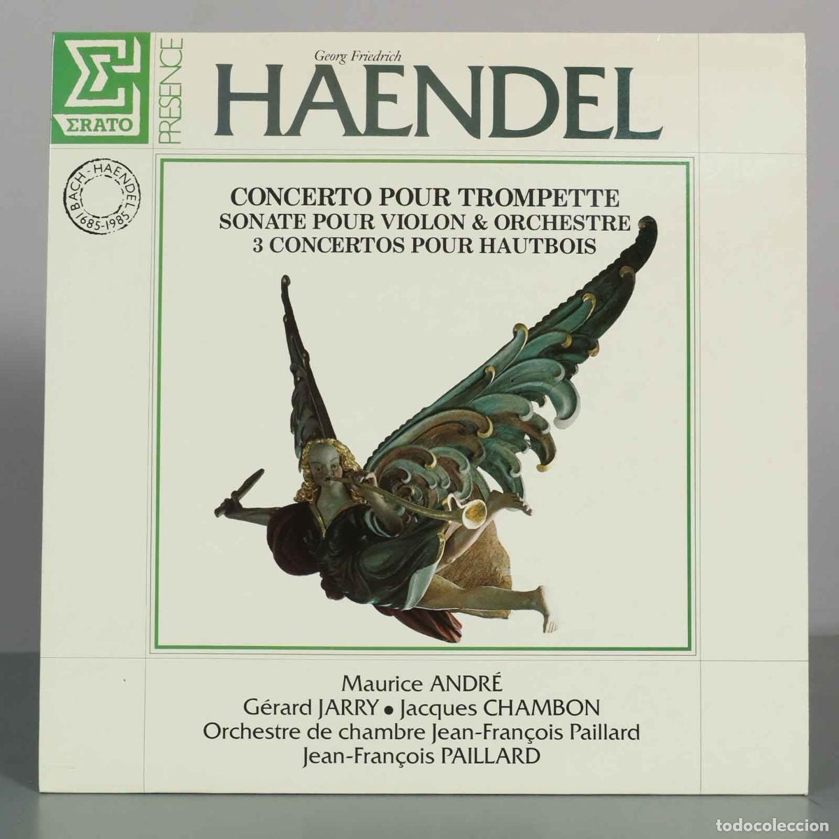 Discos de vinilo: LP. Concerto pour Trompette, Sonate pour Violon Orchestre, 3 Concertos pour Hautbois - Haendel