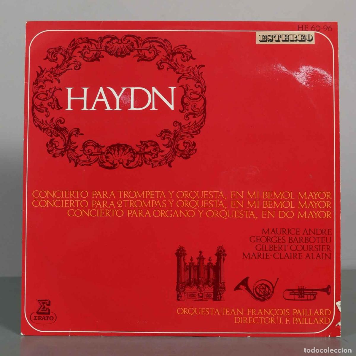 Discos de vinilo: LP. Concierto para trompeta, trompas, organo y orquesta - Joseph Haydn - Andr&eacute;, PAILLARD