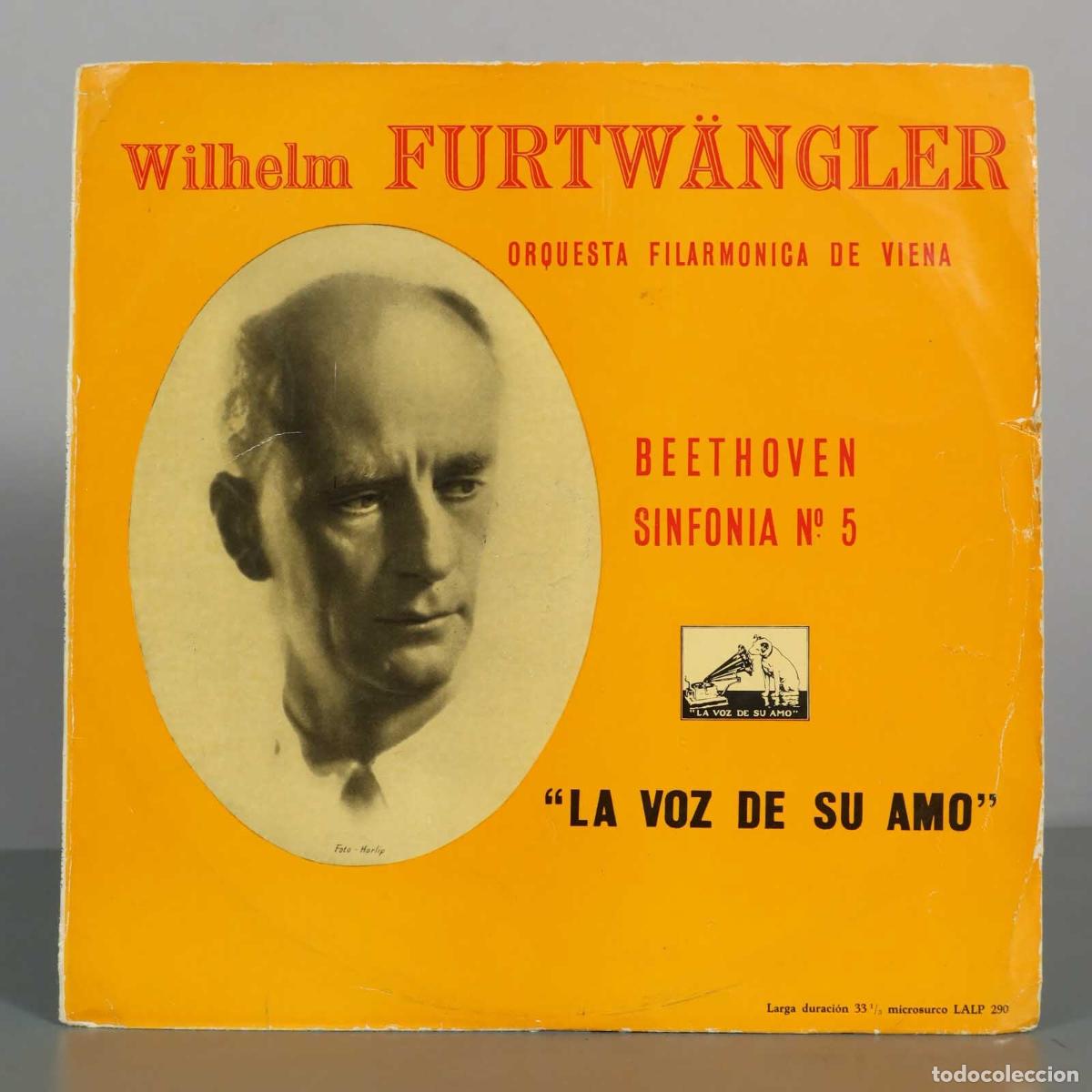 Discos de vinilo: LP. Beethoven: Sinfon&iacute;a N&ordm; 5 - Wilhelm Furtw&auml;ngler, Orquesta Filarm&oacute;nica de Viena