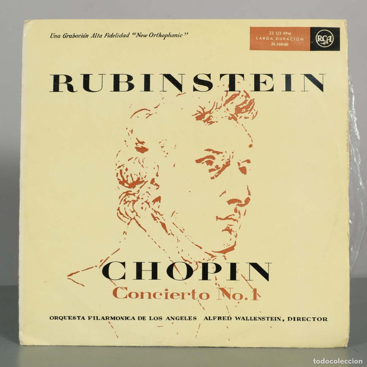 Discos de vinilo: LP. Chopin - Concierto No. 1 - Arthur Rubinstein, Orquestra Filarm&oacute;nica de Los Angeles, Alfred Wall