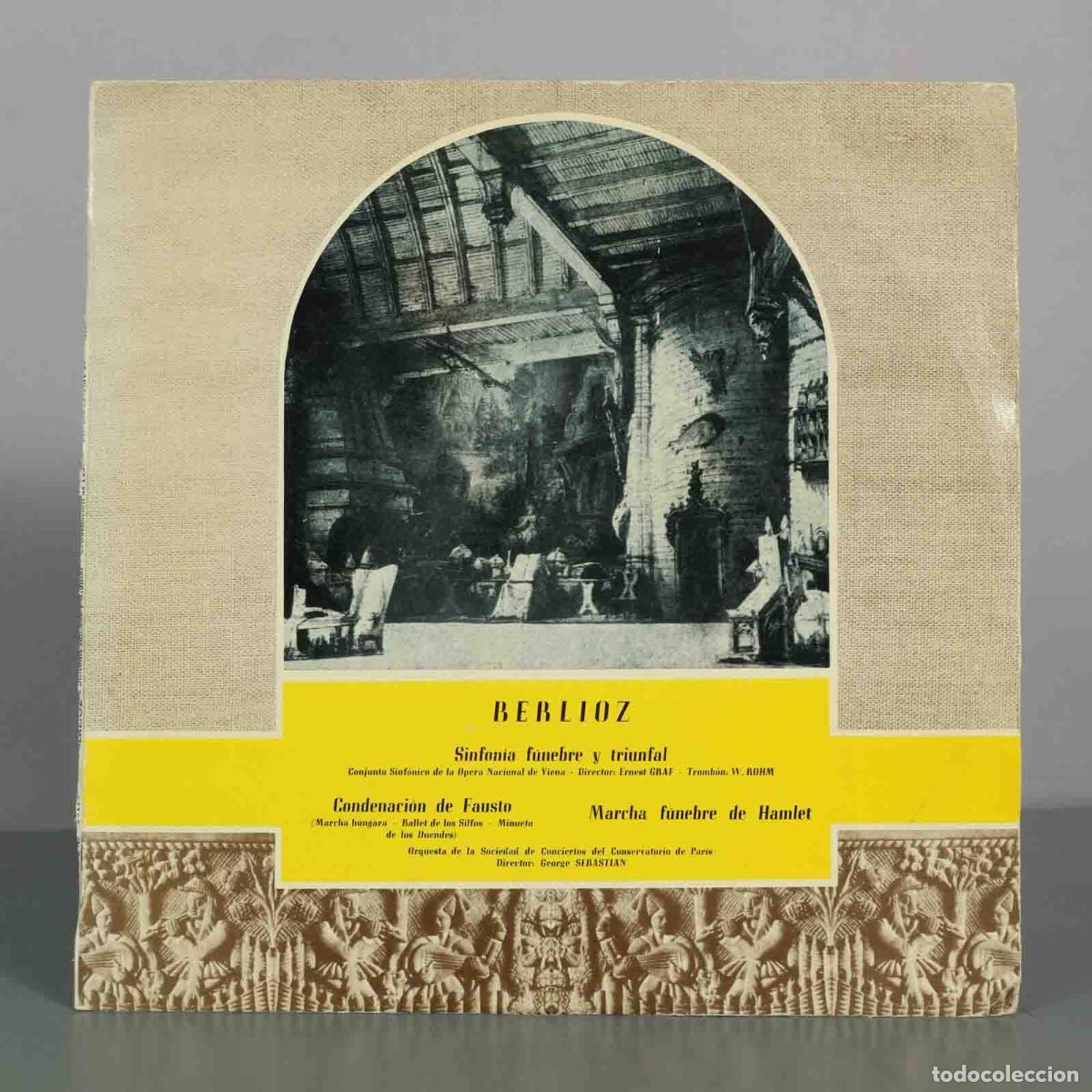 Discos de vinilo: LP. Berlioz - Sinfon&iacute;a f&uacute;nebre, Condenaci&oacute;n de Fausto, Marcha f&uacute;nebre de Hamlet - SEBASTIAN