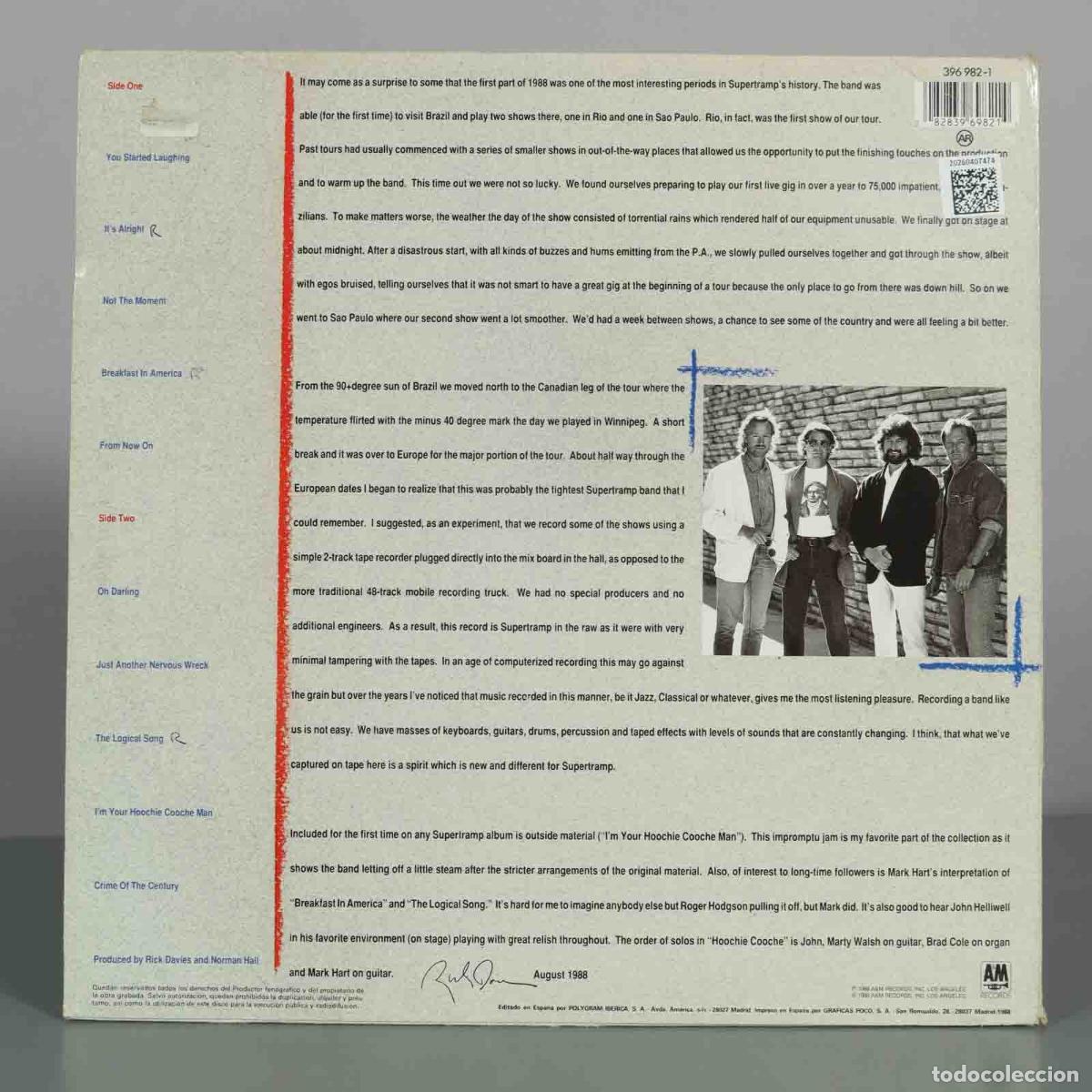 Discos de vinilo: LP. Live - Supertramp - Foto 2