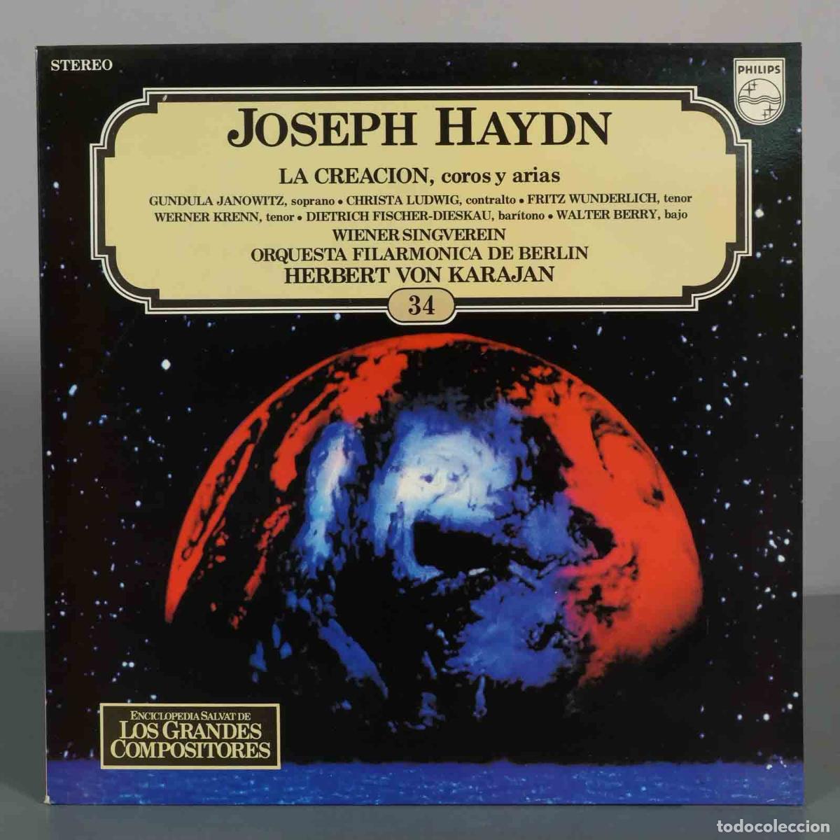 Discos de vinil: LP. La Creaci&oacute;n, coros y arias - Joseph Haydn - Gundula Janowitz, Christa Ludwig, Fritz Wunderlich,
