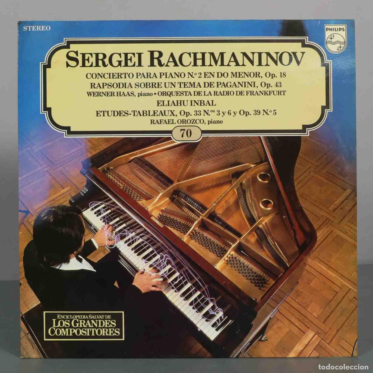 Discos de vinil: LP. Concierto para piano n.&ordm; 2, Op. 18 / Rapsodia sobre un tema de Paganini, Op. 43 / Etudes-Tablea