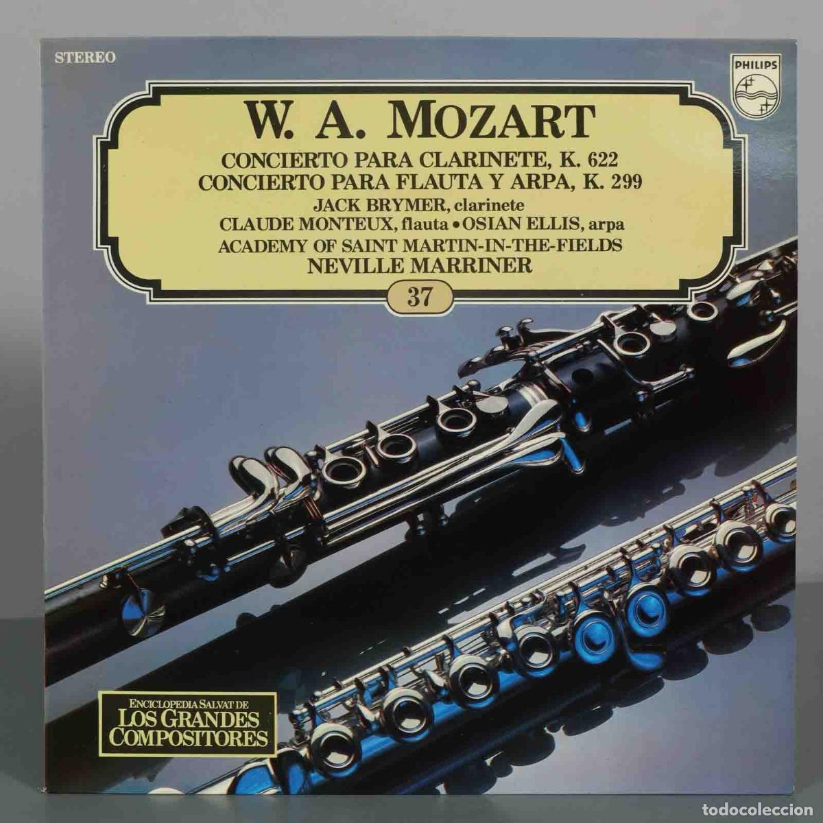 Discos de vinil: LP. Mozart - Concierto Para Clarinete, K. 622 / Concierto Para Flauta Y Arpa, K. 299 - Neville Marr