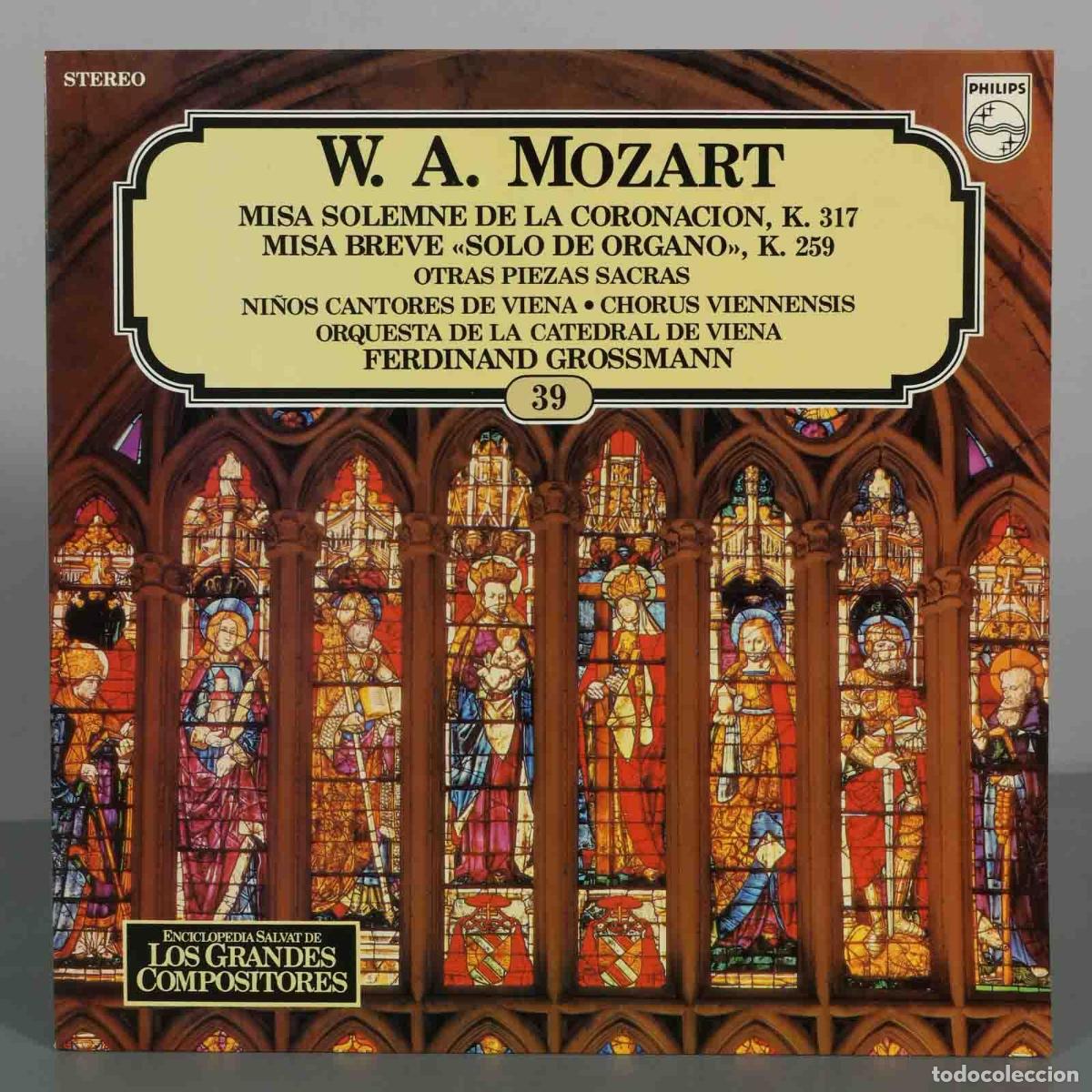 Discos de vinil: LP. W. A. Mozart - Misa Solemne de la Coronaci&oacute;n, K. 317, Misa Breve Solo de Organo, K. 259 - Ferdi