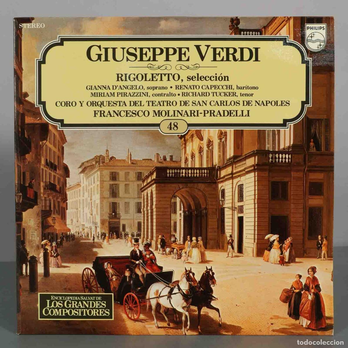 Discos de vinil: LP. Giuseppe Verdi - Rigoletto, Selecci&oacute;n - Francesco Molinari-Pradelli, Gianna D&acute;Angelo, Renato Ca