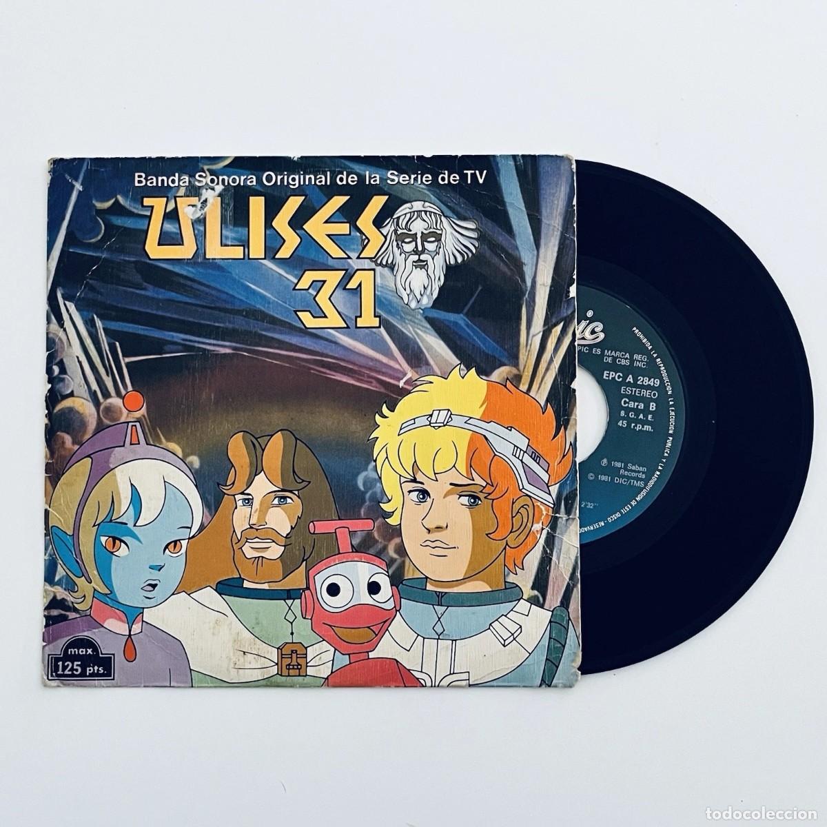 Discos de vinilo: Disco Vinilo Ulises 31 BSO Telemaco en espa&ntilde;ol 1981 Epic Discos CBS 45 rpm