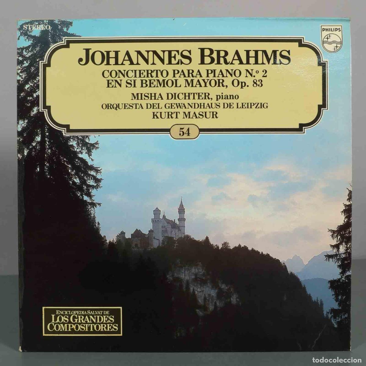 Discos de vinilo: LP. Johannes Brahms - Concierto para piano n.&ordm; 2 en si bemol mayor, Op. 83 - Misha Dichter, Gewandh