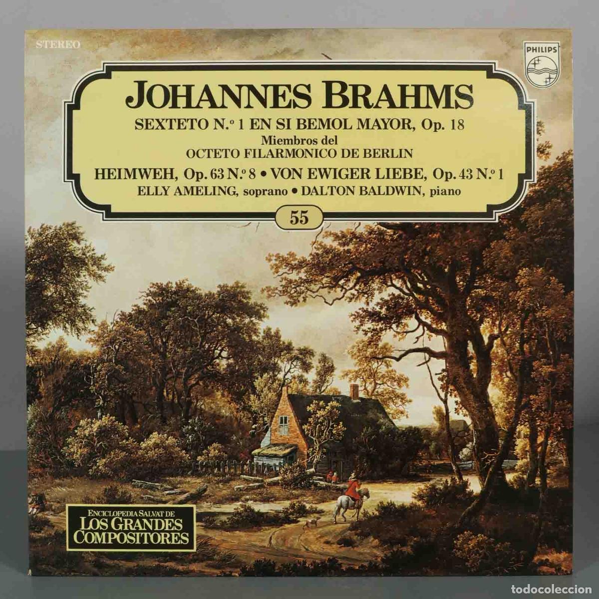 Discos de vinilo: LP. Johannes Brahms - Sexteto N.&ordm; 1 en Si Bemol Mayor, Op. 18 - Miembros del Octeto Filarm&oacute;nico de