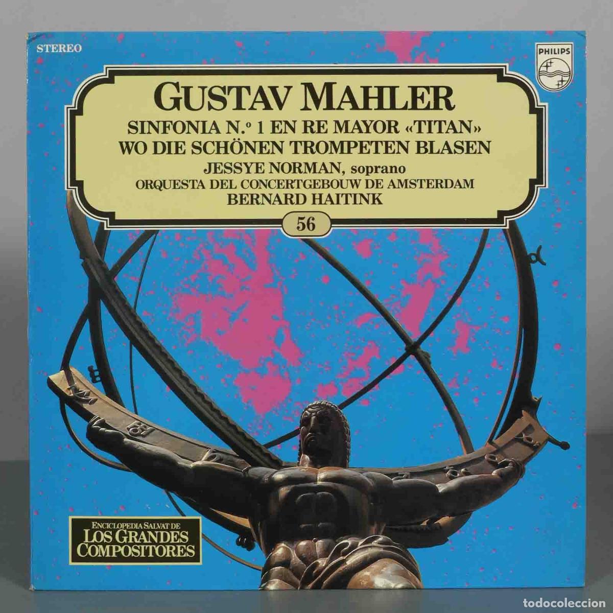 Discos de vinilo: LP. Gustav Mahler - Sinfon&iacute;a n.&ordm; 1 en re mayor Tit&aacute;n - Wo die sch&ouml;nen Trompeten blasen - Jessye Nor