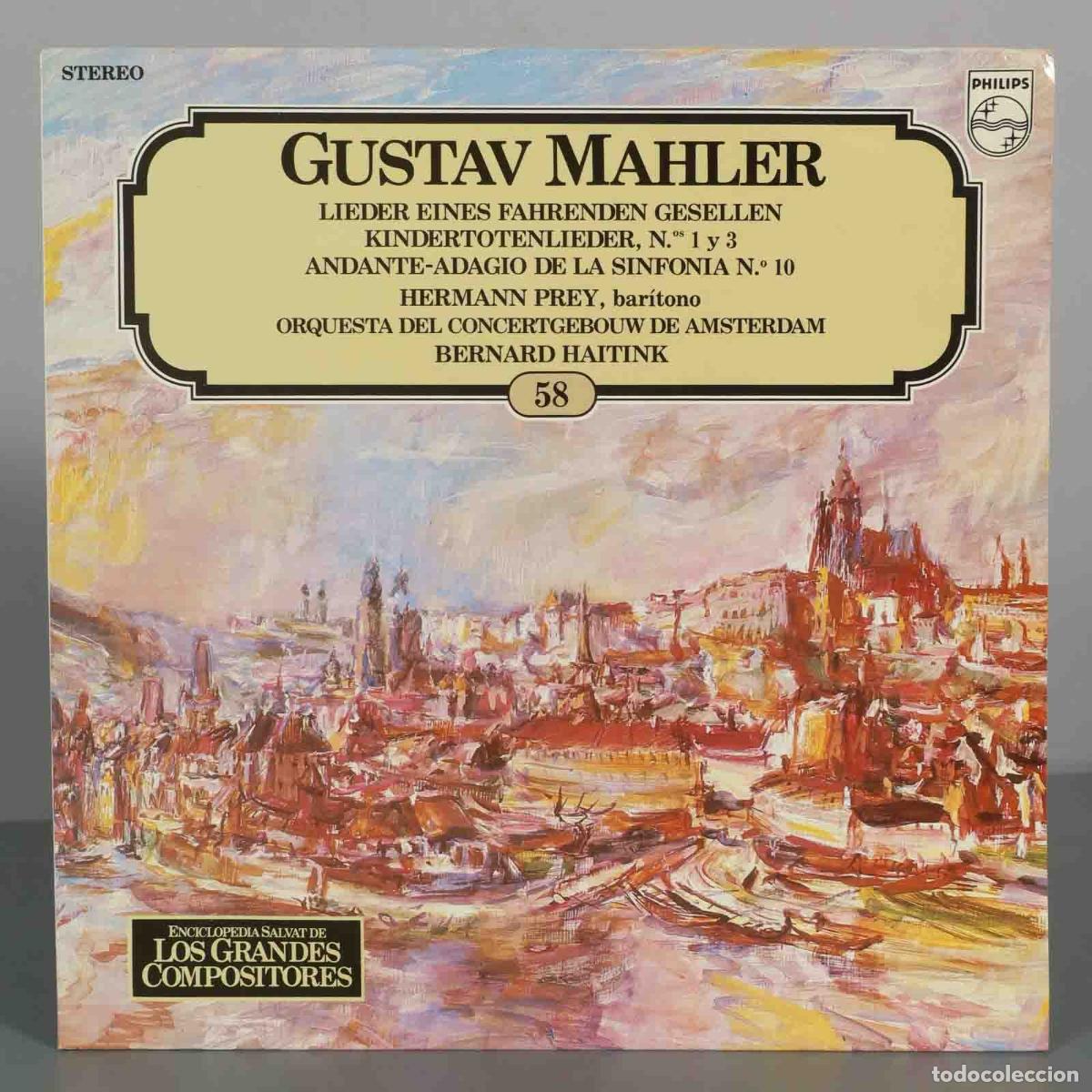 Discos de vinilo: LP. Gustav Mahler - Hermann Prey, Orquesta Del Concertgebouw De Amsterdam, Bernard Haitink - Editor