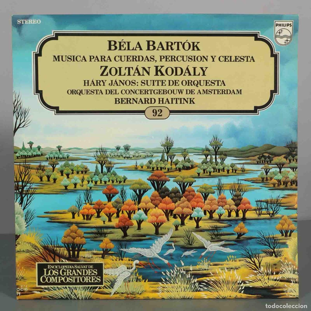 Discos de vinilo: LP. B&eacute;la Bart&oacute;k: M&uacute;sica para cuerdas, percusi&oacute;n y celesta / Zolt&aacute;n Kod&aacute;ly: H&aacute;ry J&aacute;nos: Suite de orq