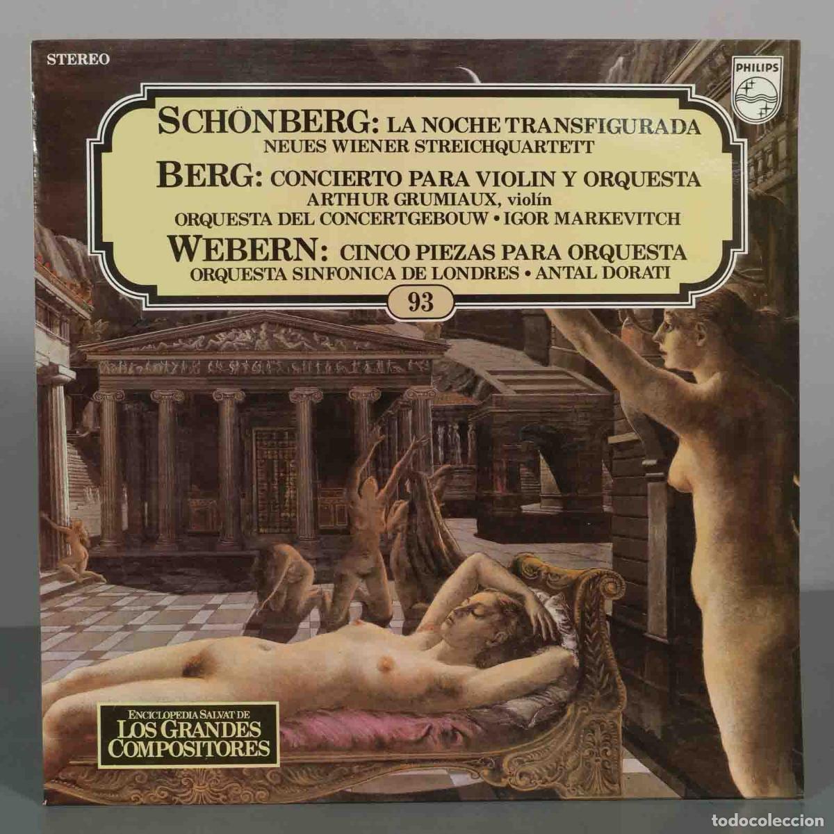 Discos de vinilo: LP. La Noche Transfigurada, Concierto para Viol&iacute;n y Orquesta, Cinco Piezas para Orquesta - Arnold S