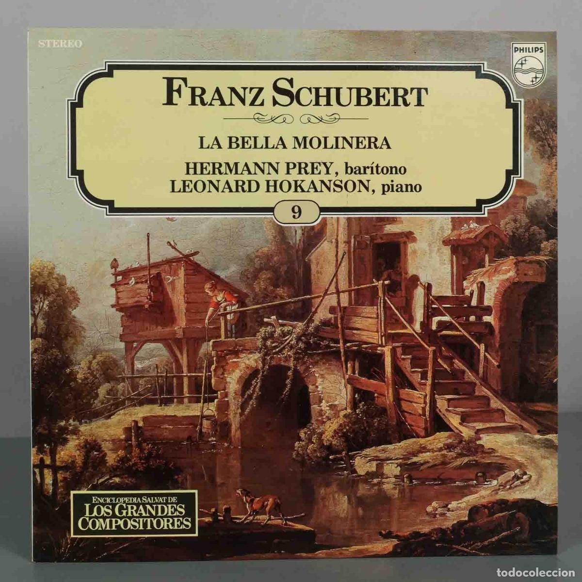 Discos de vinilo: LP. Franz Schubert - La Bella Molinera - Hermann Prey, Leonard Hokanson - Enciclopedia Salvat de lo