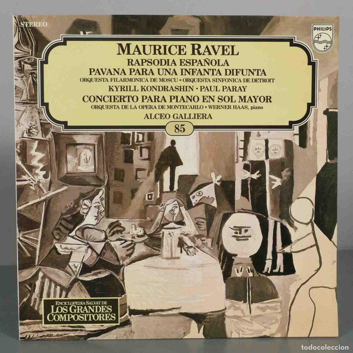 Discos de vinilo: LP. Maurice Ravel - Rapsodia Espa&ntilde;ola, Pavana para una Infanta difunta, Concierto para piano en Sol