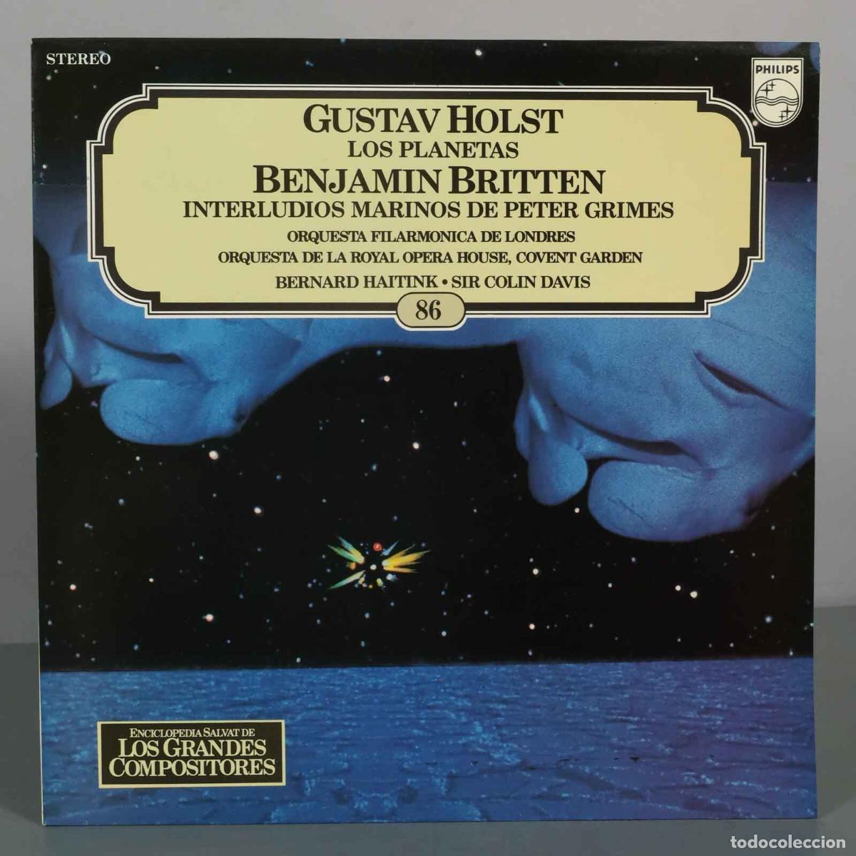 Discos de vinilo: LP. Gustav Holst, Benjamin Britten - Los Planetas, Interludios Marinos de Peter Grimes - Orquesta F