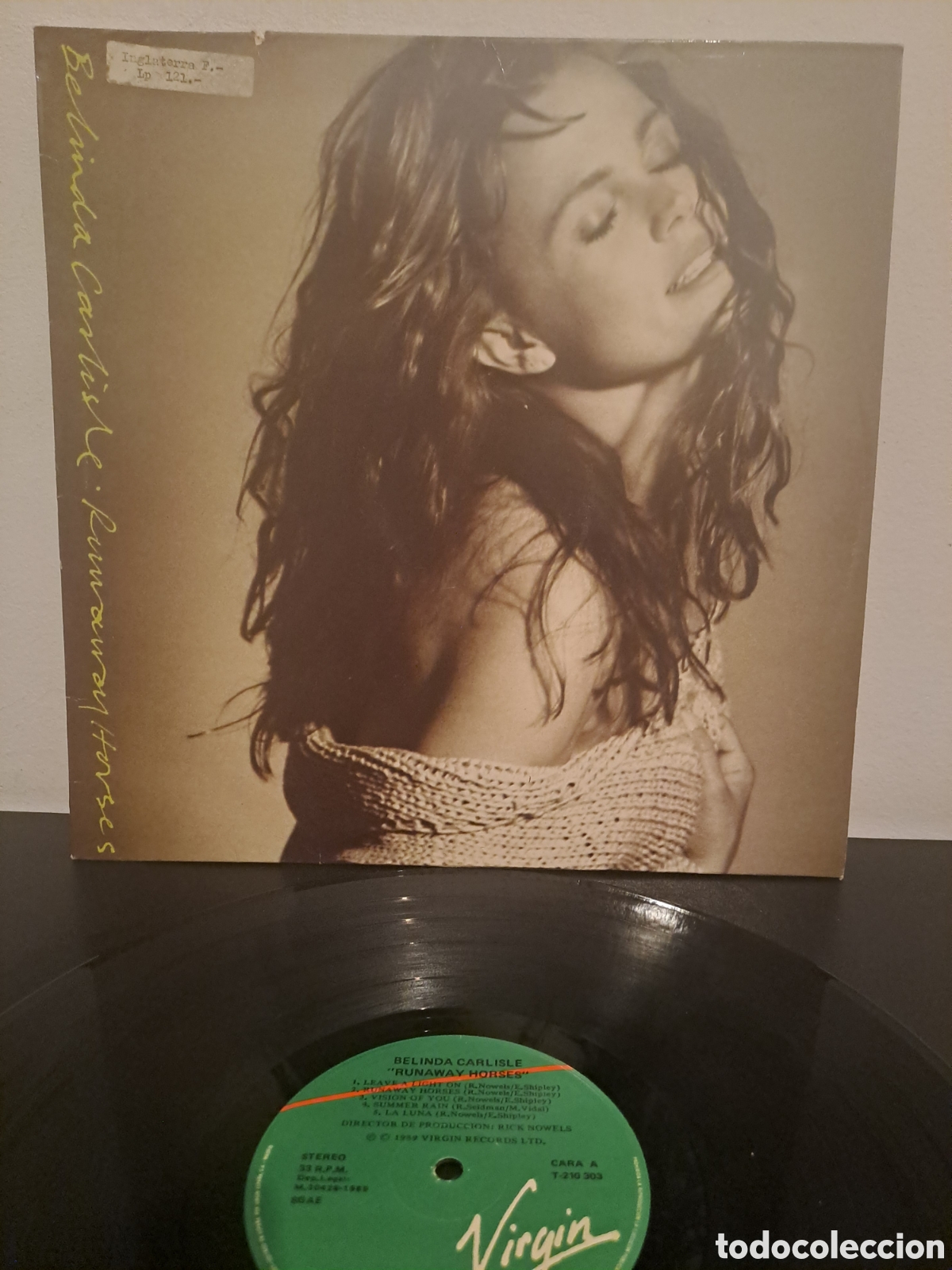 Discos de vinilo: Belinda Carlisle Runaway Horses Virgin T-210 303 Vinilo, LP, &Aacute;lbum Espa&ntilde;a 1989 M.30428-1989 Z.1