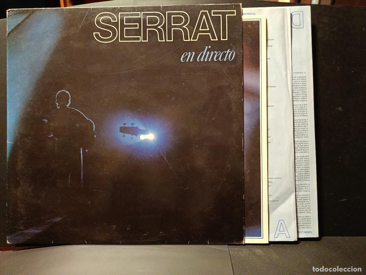 Discos de vinilo: JOAN MANUEL SERRAT EN DIRECTO-DOBLE LP-CONTIENE LOS ENCARTES Y LIBRETO pepeto