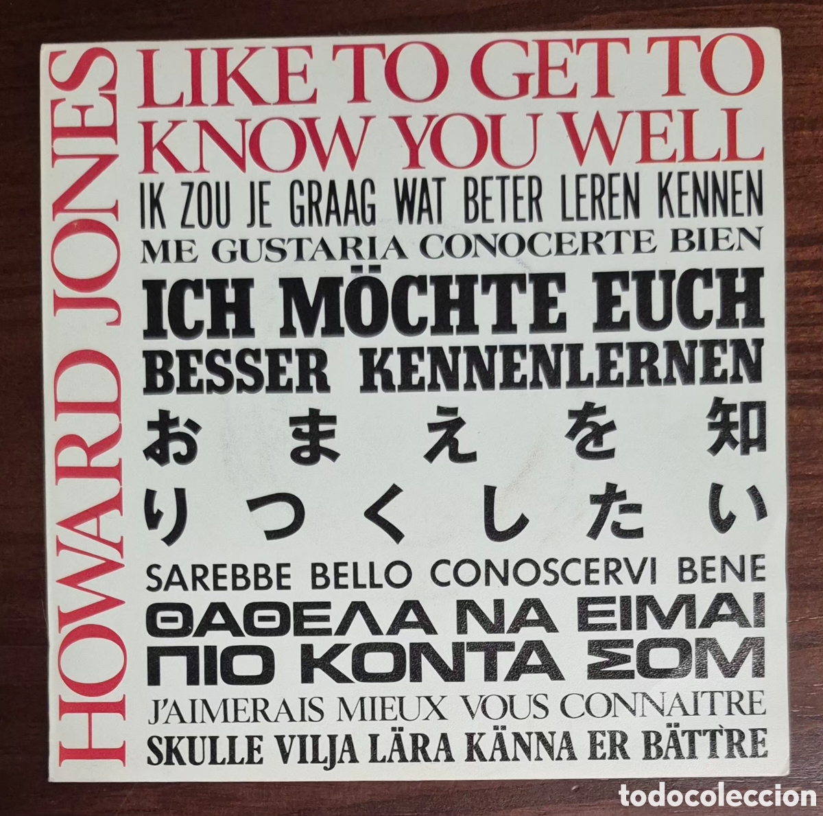 Discos de vinilo: SINGLE - HOWARD JONES - LIKE TO GET TO KNOW YOU WELL - 1984 ESPA&Ntilde;A (PROMO)