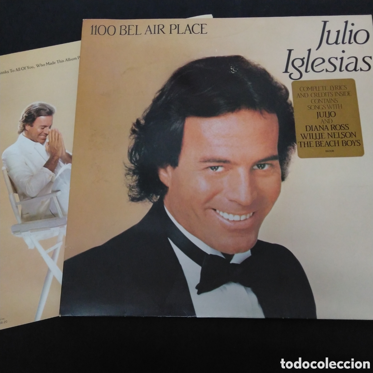 Discos de vinilo: JULIO IGLESIAS - 1100 BEL AIR PLACE - LP - INCLUYE ENCARTE CON LETRAS - 1984