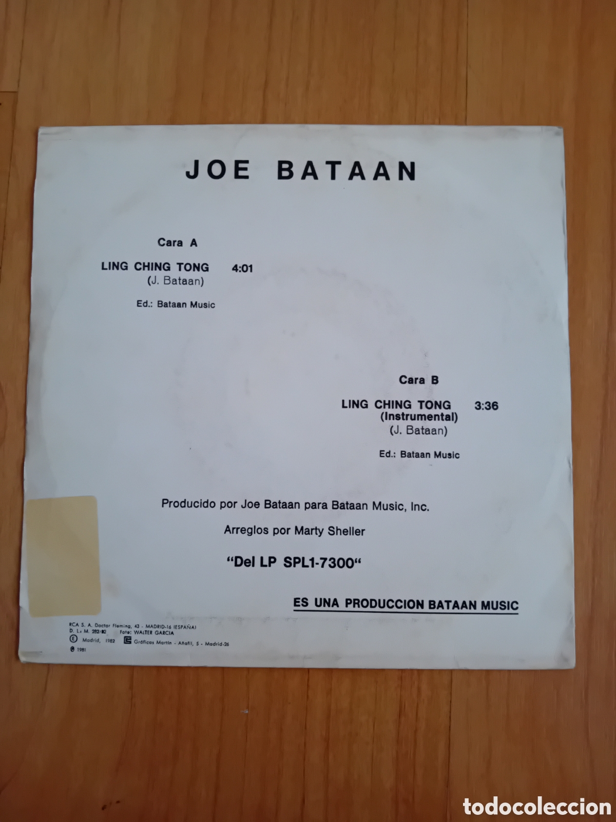Discos de vinilo: JOE BATAAN. LING CHING TONG - Foto 2