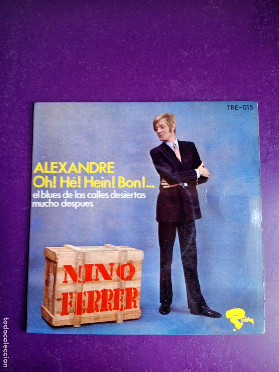 Discos de vinilo: Nino Ferrer &lrm;&ndash; Alexandre +3 EP TEMPO 1966 - BEAT POP MOD FRANCIA 60'S - POCO USO