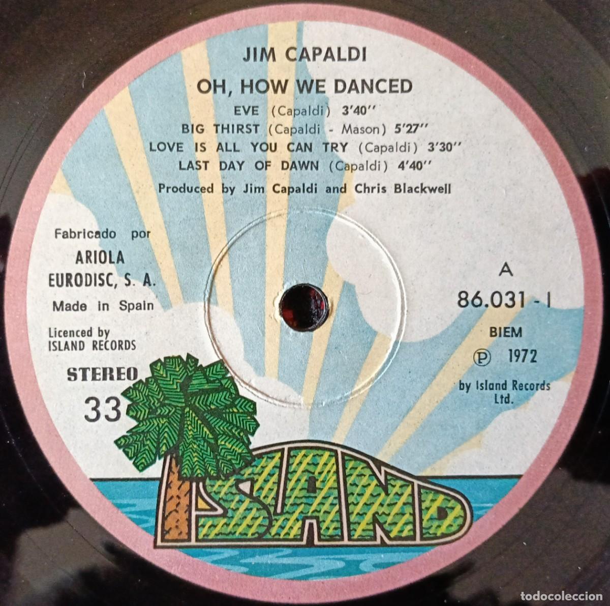 Discos de vinilo: JIM CAPALDI ** Oh How We Danced ** VINILO LP 1972 - Foto 3