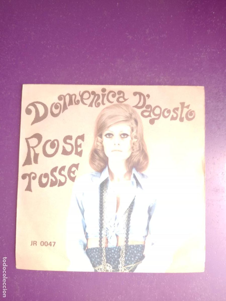 Discos de vinilo: Gionchetta &lrm;&ndash; Domenica D'Agosto / Rose Rosse - Sg JUNIOR 1969 - ITALIA POP 60'S