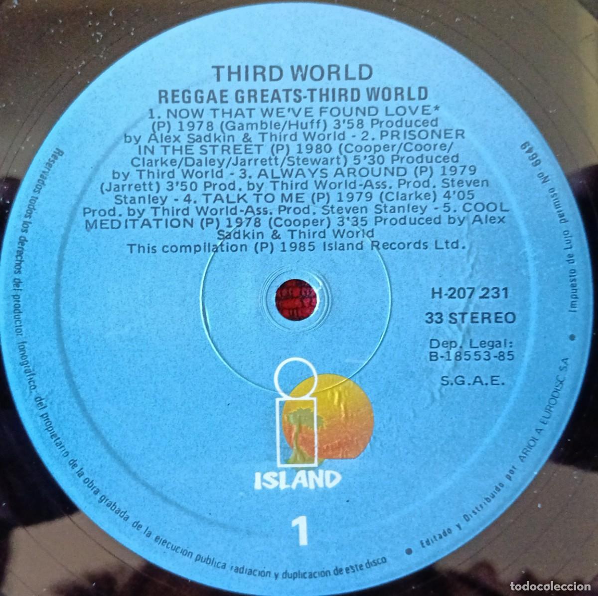 Discos de vinilo: THIRD WORLD ** Reggae Greats ** VINILO LP 1985 - Foto 3