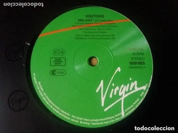 Discos de vinilo: VISITORS / MELODY / MAXI-SINGLE 12 PULGADAS - Foto 1