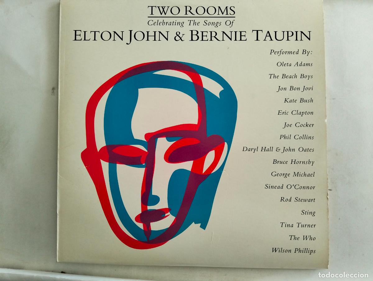 Discos de vinilo: ELTON JOHN & BERNIE TAUPIN, DISCO DOBLE LP TWO ROOMS, EDITADO MERCURY, A&Ntilde;O 1991