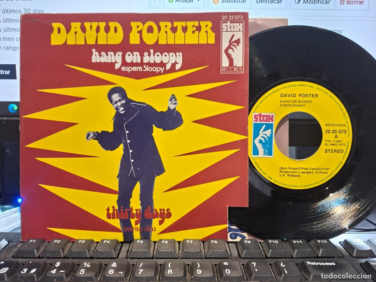 Discos de vinilo: DAVID PORTER - HANK ON SLOOPY - SINGLE DE VINILO STAX - C- 33