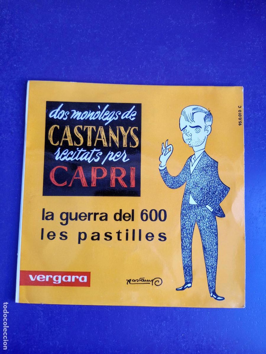 Discos de vinilo: Dos Mon&ograve;legs De Castanys Recitats Per Joan Capri 'Sg VERGARA 1965 - HUMOR CATALAN