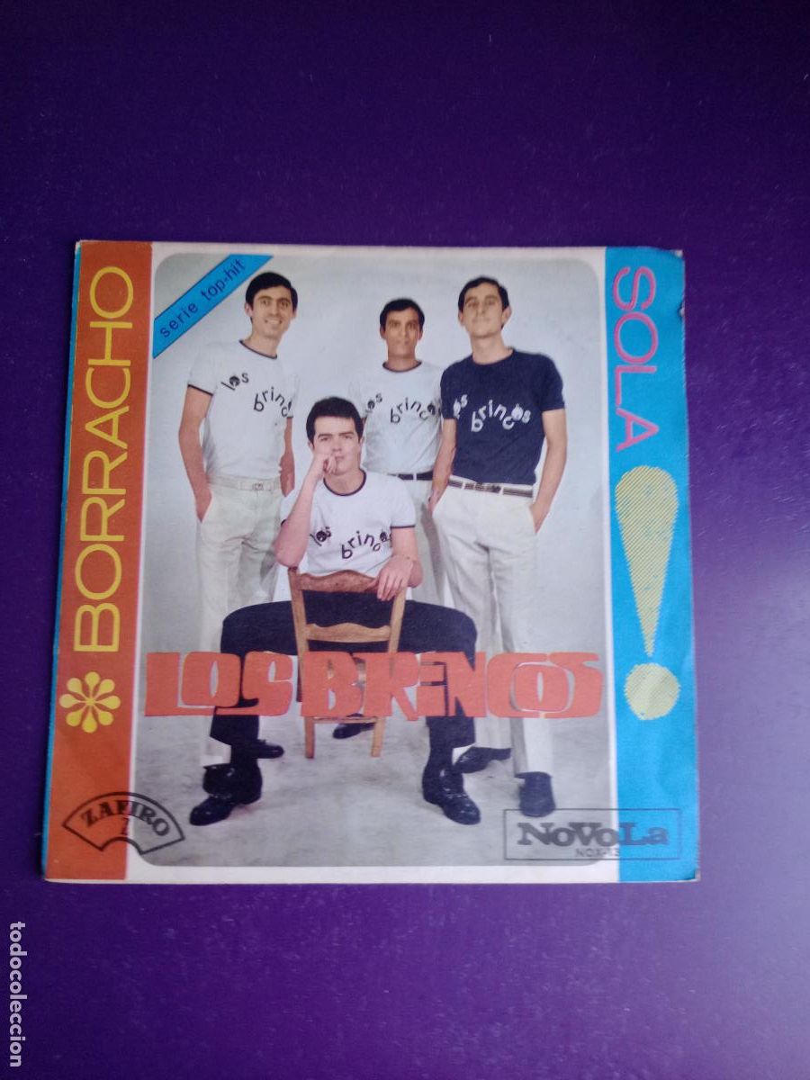 Discos de vinilo: LOS BRINCOS - BORRACHO / SOLA - SG NOVOLA 1965 - POP 60'S - LEVE USO, NADA GRAVE