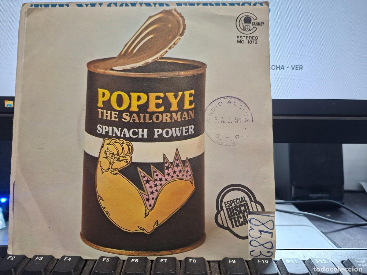 Discos de vinilo: SPINACH POWER - POPEYE THE SAILOR MAN - SINGLE DE VINILO PROMOCIONAL - C- 34
