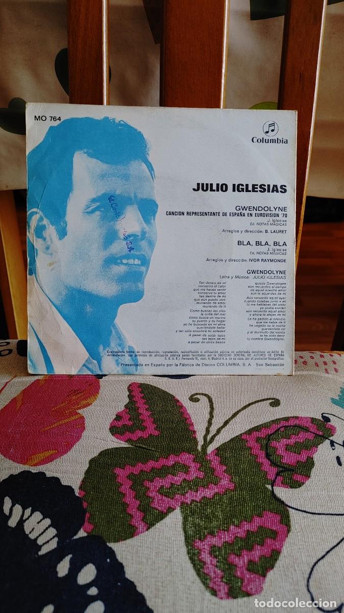 Discos de vinilo: JULIO IGLESIAS-SINGLE GWENDOLINE - Foto 2