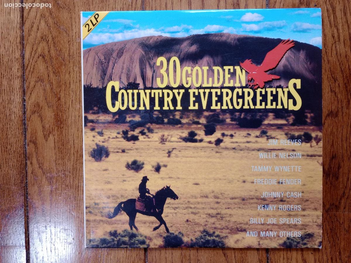 Discos de vinilo: 30 golden country evergreens - Freddie Fender + Johnny Cash + Kenny Rogers + George Jones+ ...