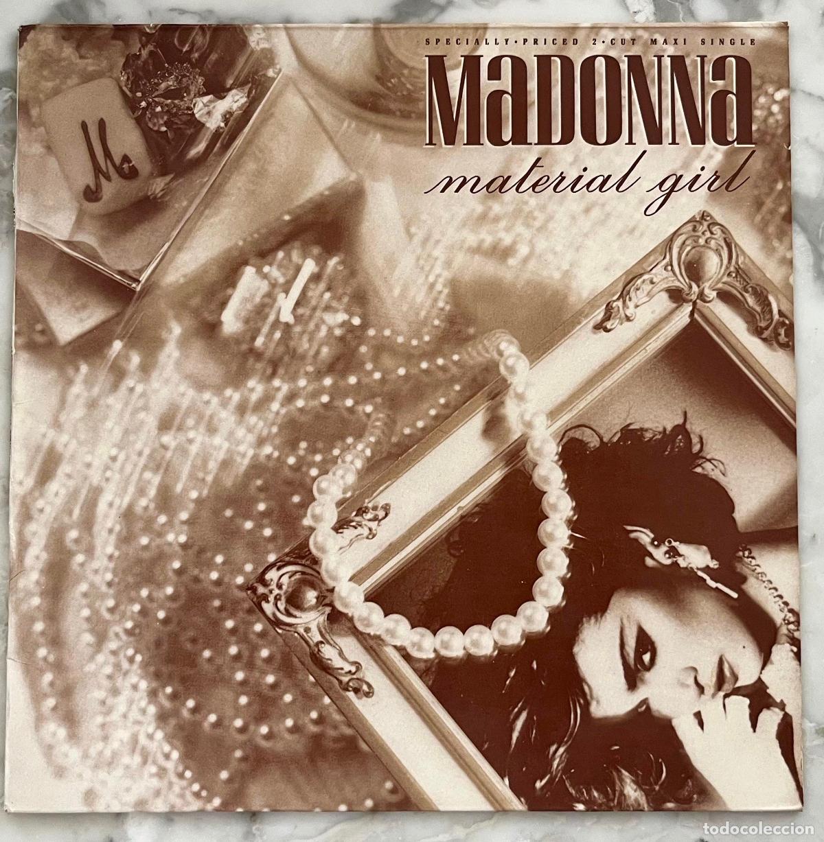 Discos de vinilo: MADONNA. MATERIAL GIRL. MAXI SINGLE ESPA&Ntilde;A 1984. SOLO PORTADA