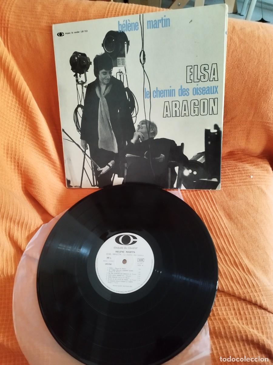 Discos de vinilo: H&eacute;l&egrave;ne Martin &ndash; Elsa - Aragon : Le Chemin Des Oiseaux. Vinilo lp en muy buen estado.