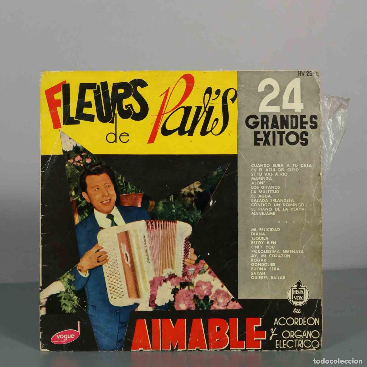 Discos de vinilo: LP. Fleurs de Paris - 24 Grandes &Eacute;xitos - Aimable - Foto 1