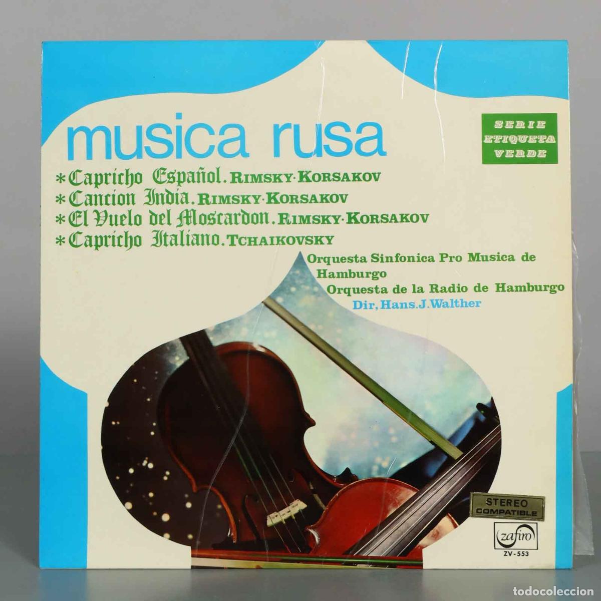 Discos de vinilo: LP. M&uacute;sica Rusa - Capricho Espa&ntilde;ol, Canci&oacute;n India, El Vuelo del Moscard&oacute;n, Capricho Italiano - Niko