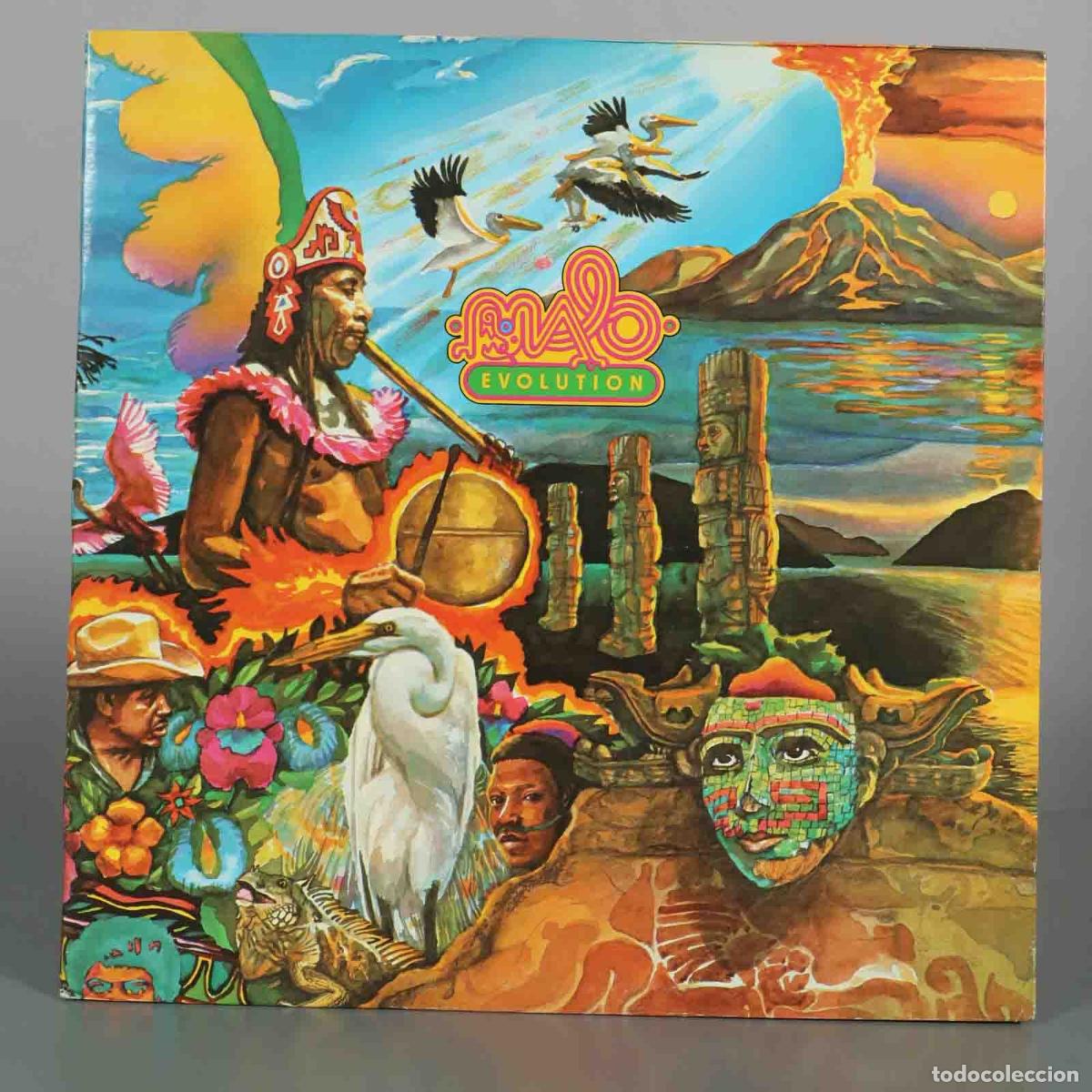 Discos de vinilo: LP. Evolution - Malo - Jorge Santana, Francisco Aguabella, Arcelio Garcia
