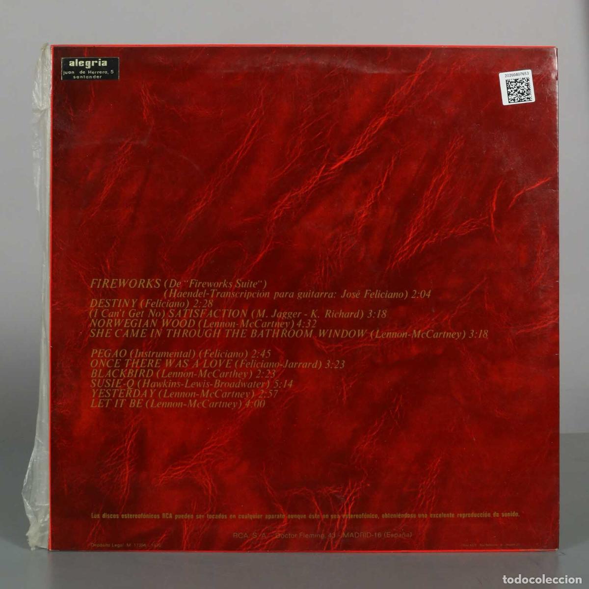 Discos de vinilo: LP. Fireworks - Jos&eacute; Feliciano - Foto 2