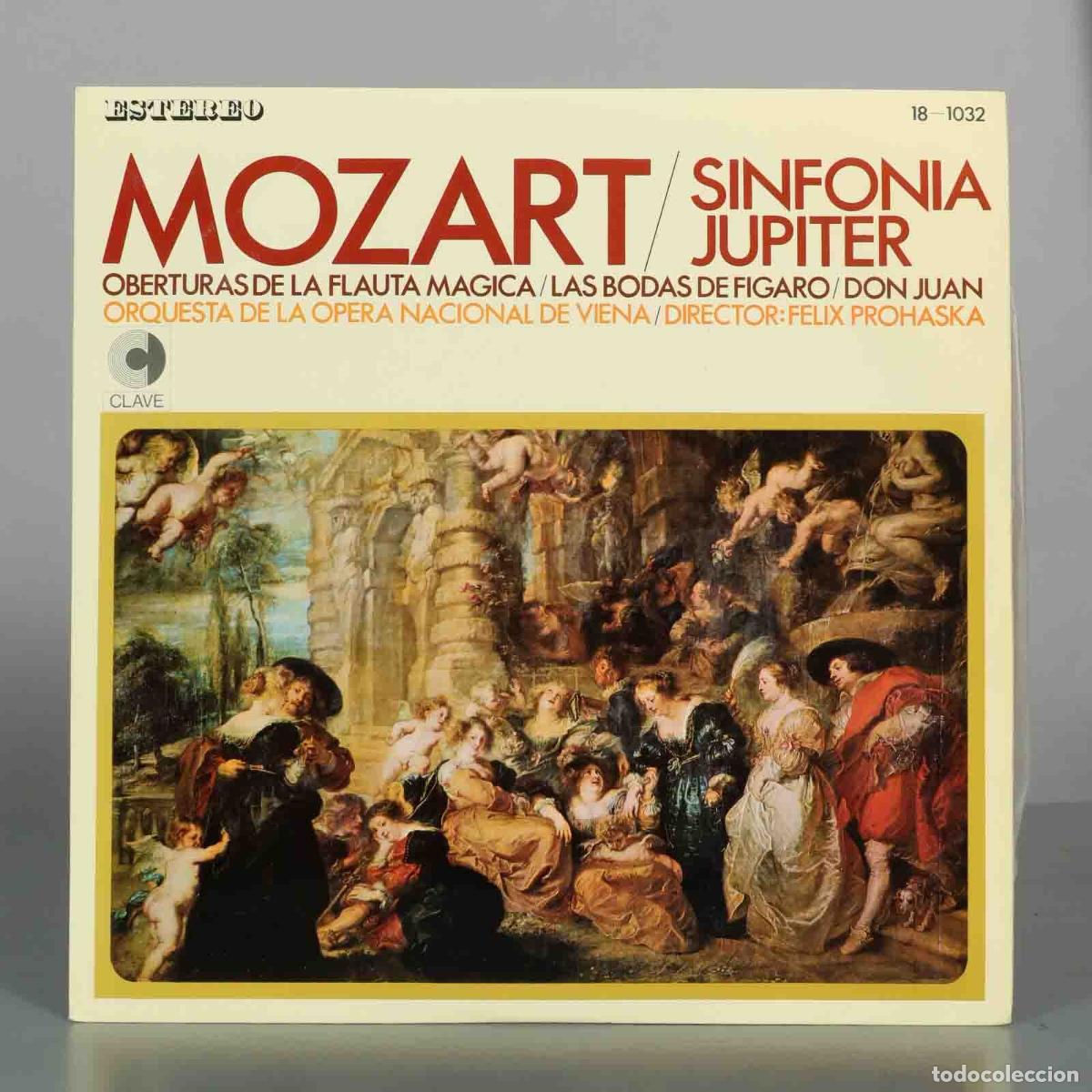 Discos de vinilo: LP. Sinfon&iacute;a Jupiter - Mozart, Orquesta de la &Oacute;pera Nacional de Viena, Felix Prohaska